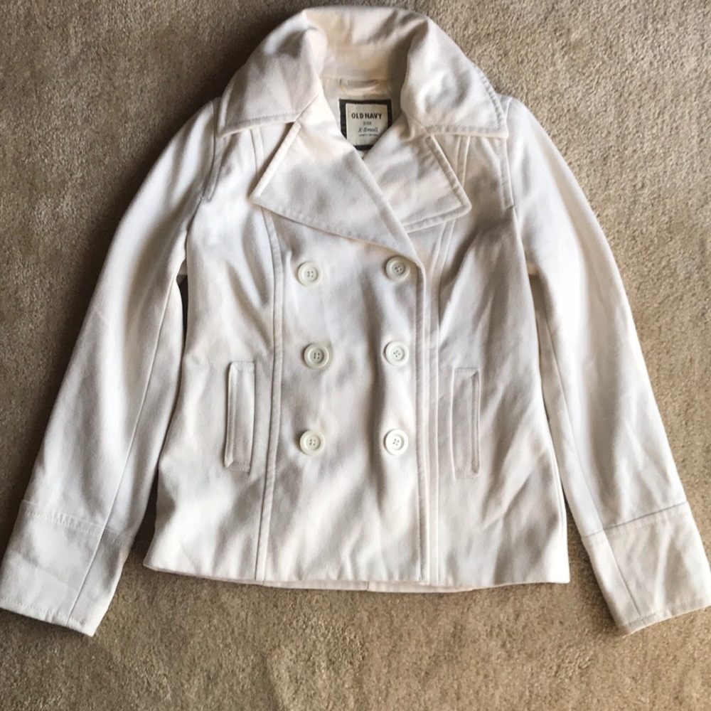 Old Navy cream colored pea coat
